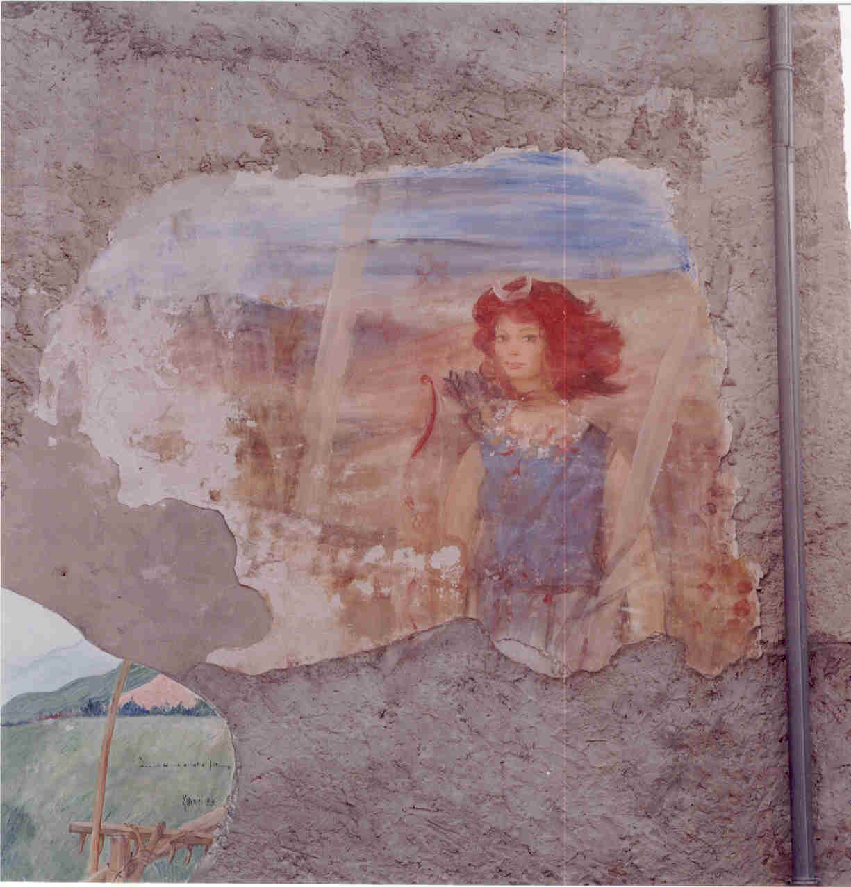 ritratto di Sophia Loren in veste di Diana cacciatrice (dipinto) di Madoi Walter (sec. XX)