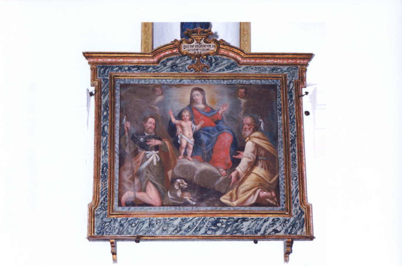 Madonna del Rosario con San Rocco e San Pellegrino (dipinto) - ambito parmense (ultimo quarto sec. XVIII)