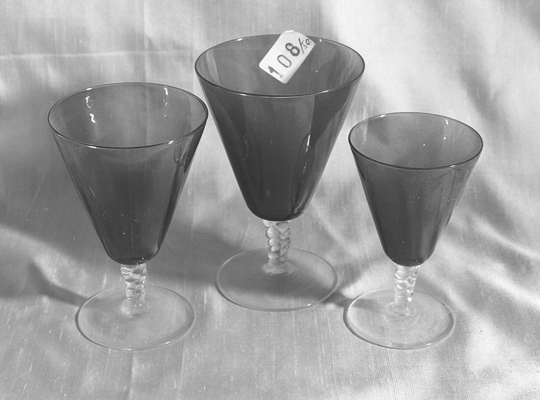 servizio di bicchieri a calice, insieme - produzione italiana (metà sec. XX)