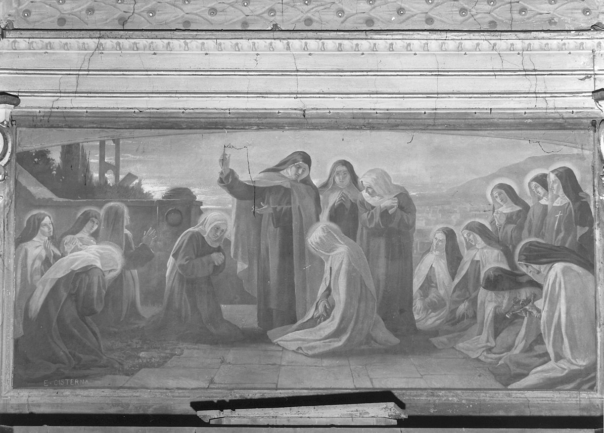 le sedici martiri di Compiègne (dipinto) di Cisterna Eugenio (sec. XX)