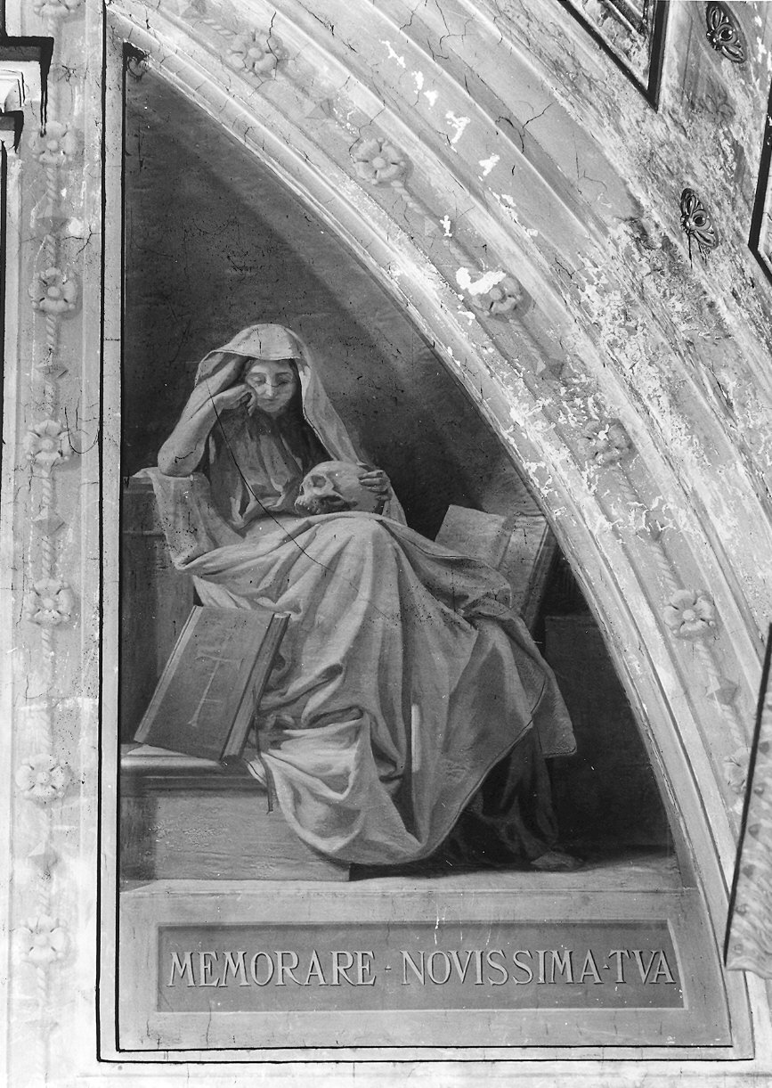 la meditazione (dipinto) di Cisterna Eugenio (inizio sec. XX)