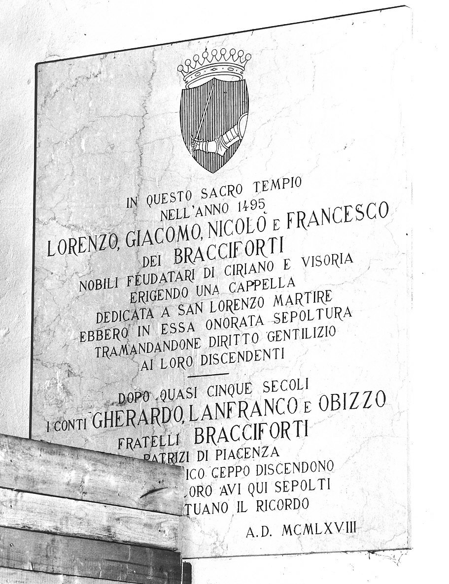 lapide commemorativa - ambito piacentino (sec. XX)