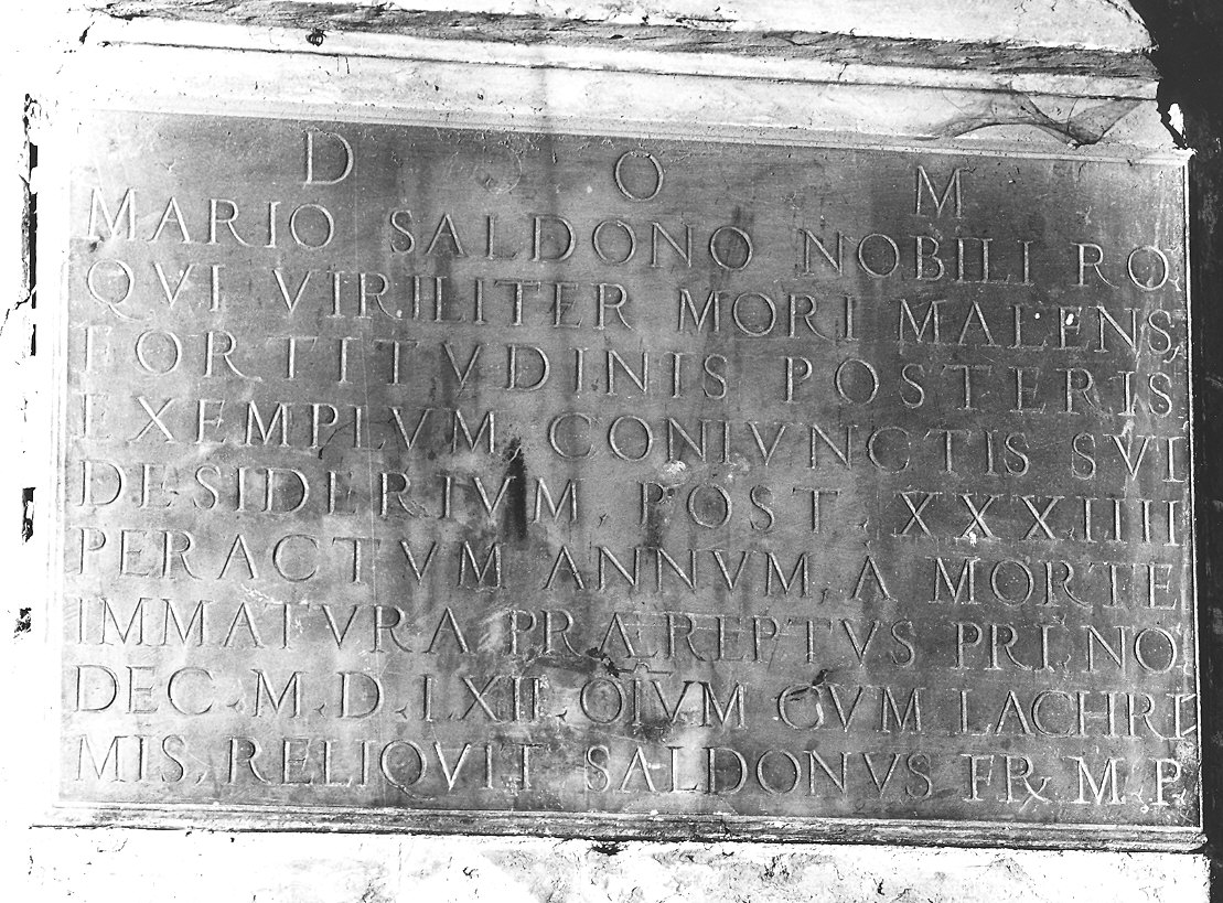 lapide tombale - ambito piacentino (sec. XVI)