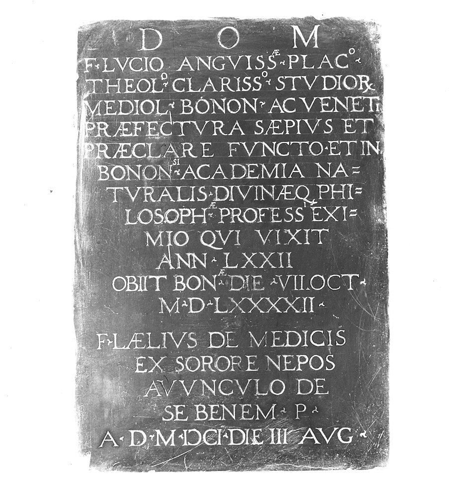 lapide tombale - ambito piacentino (sec. XVII)