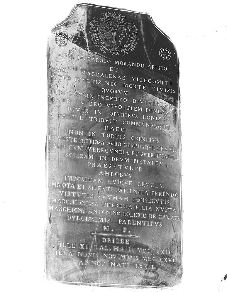 lapide tombale - ambito piacentino (sec. XIX)