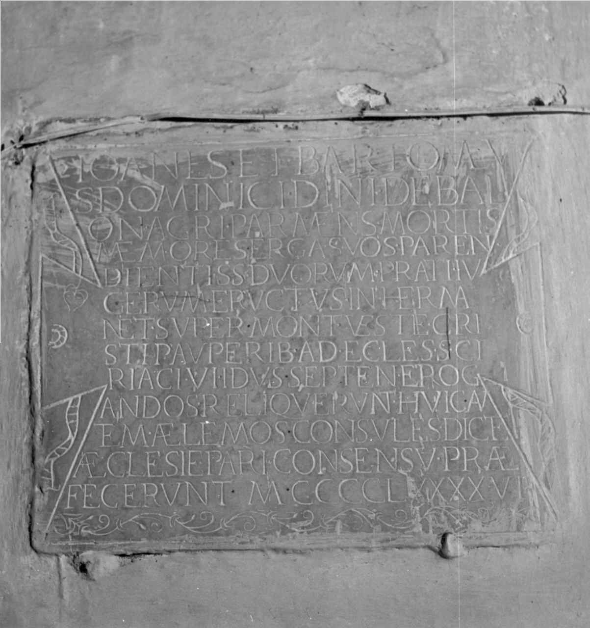 lapide - ambito parmense (sec. XV)