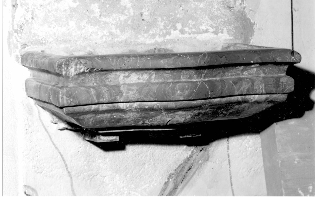 acquasantiera da parete - ambito parmense (sec. XX)