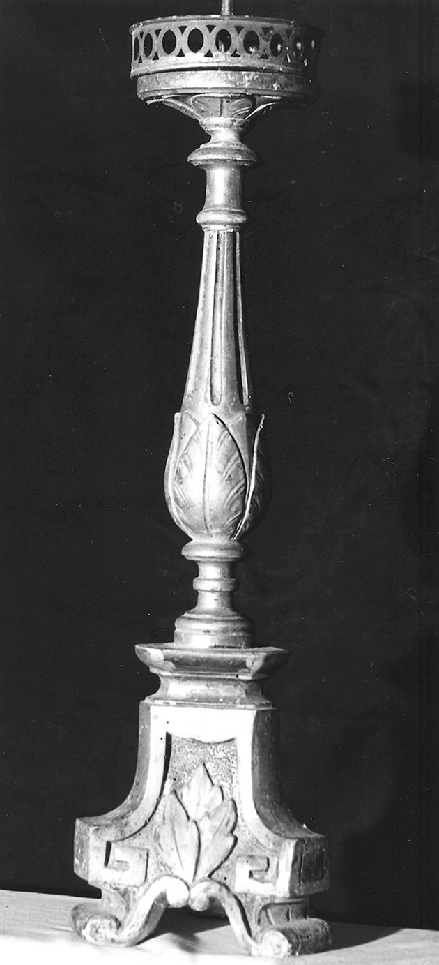 candeliere d'altare, serie - ambito parmense (fine/inizio secc. XVIII/ XIX)