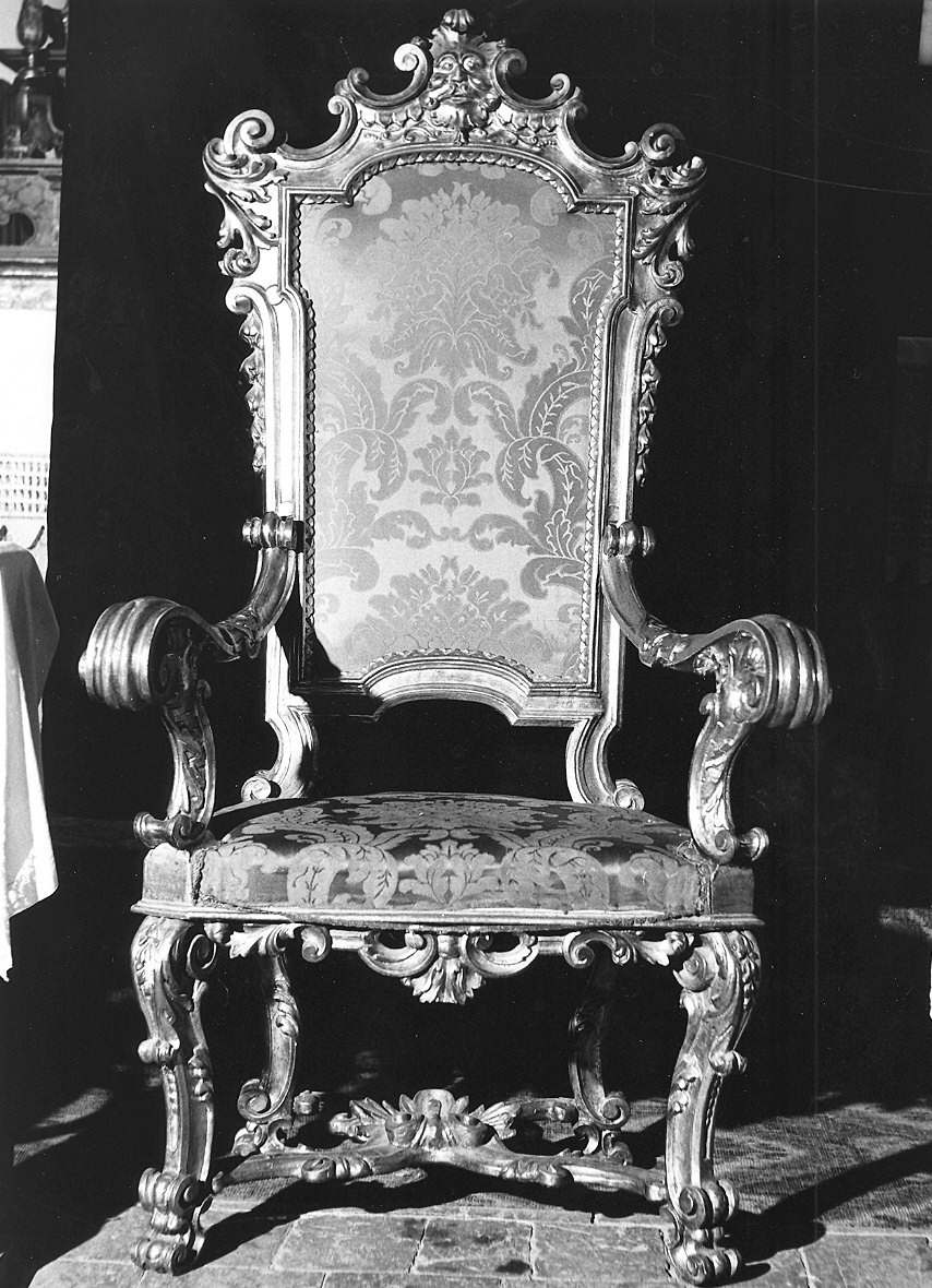 sedia - a braccioli - ambito parmense (sec. XVIII)