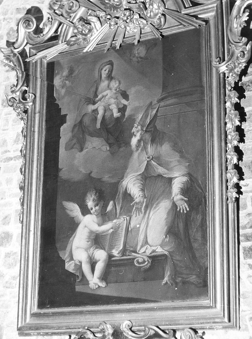 Madonna con Bambino e Sant'Ilario (dipinto) di Ruta Clemente (sec. XVIII)