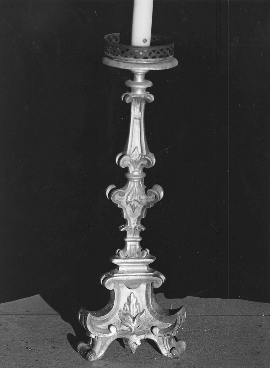 candeliere d'altare, serie - ambito parmense (seconda metà sec. XVIII)