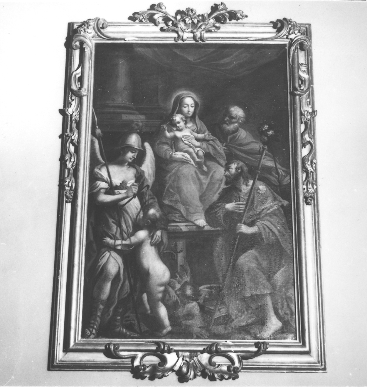 Madonna con Bambino in trono tra santi (dipinto) - ambito parmense (metà sec. XVIII)