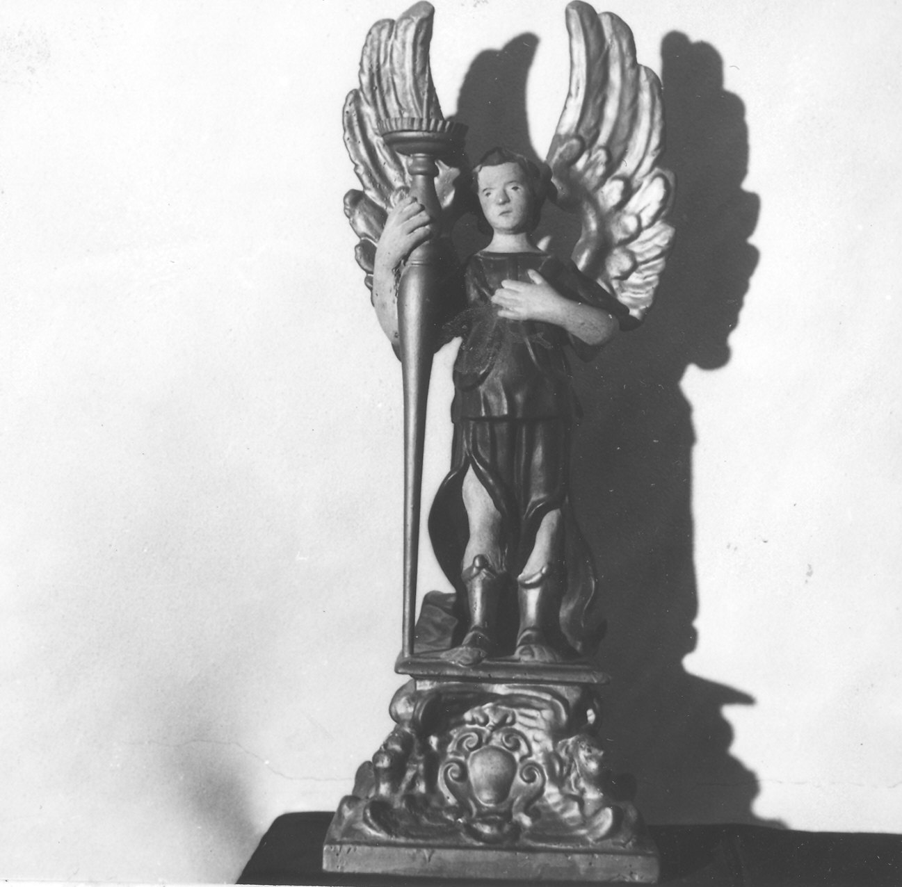 candelabro - a statuetta, coppia - ambito emiliano (metà sec. XVII)