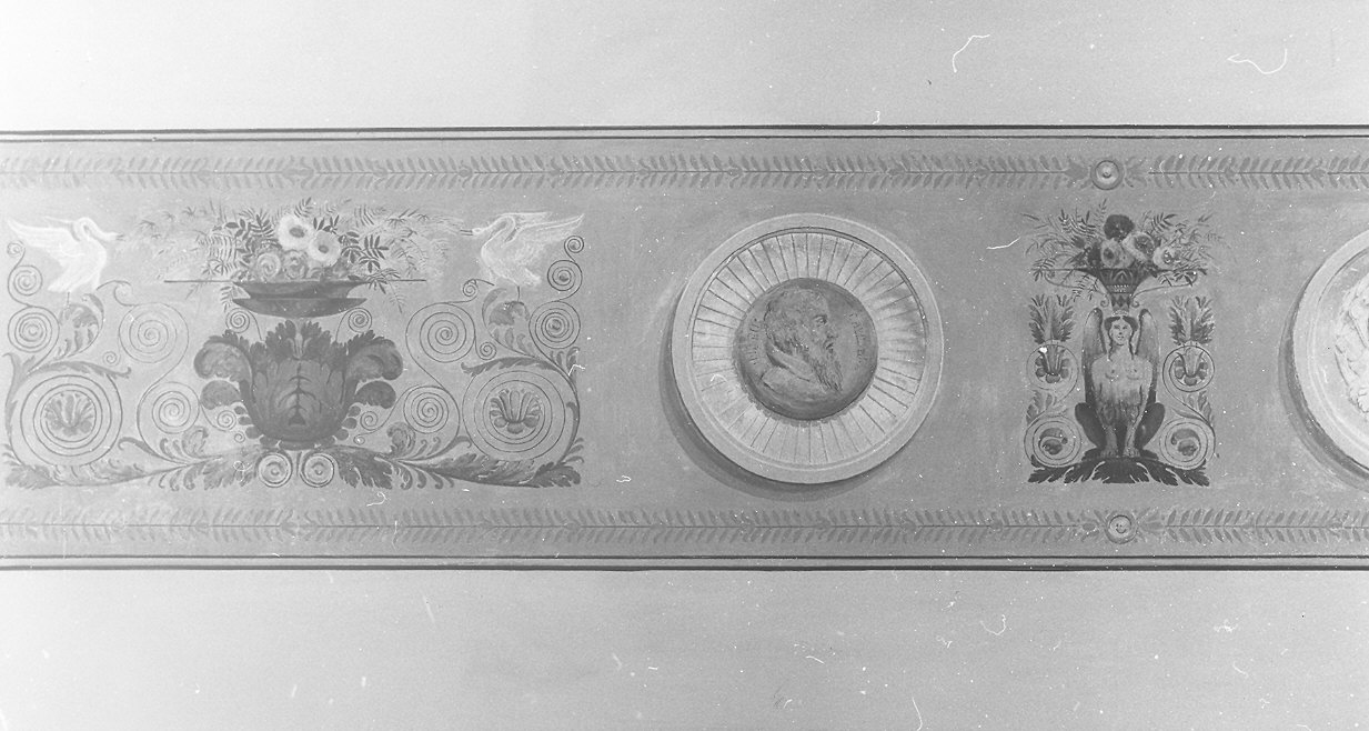 fregio (decorazione pittorica) di Badiaschi Giuseppe (maniera) (metà sec. XIX)