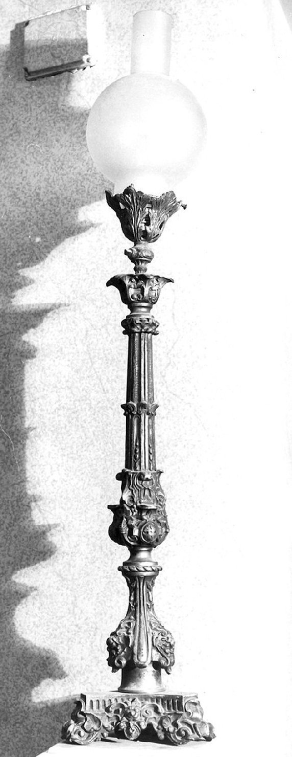 lampada - a stelo, coppia - ambito piacentino (fine sec. XIX)