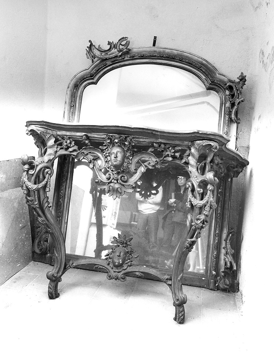 console con specchiera - ambito piacentino (prima metà sec. XIX)