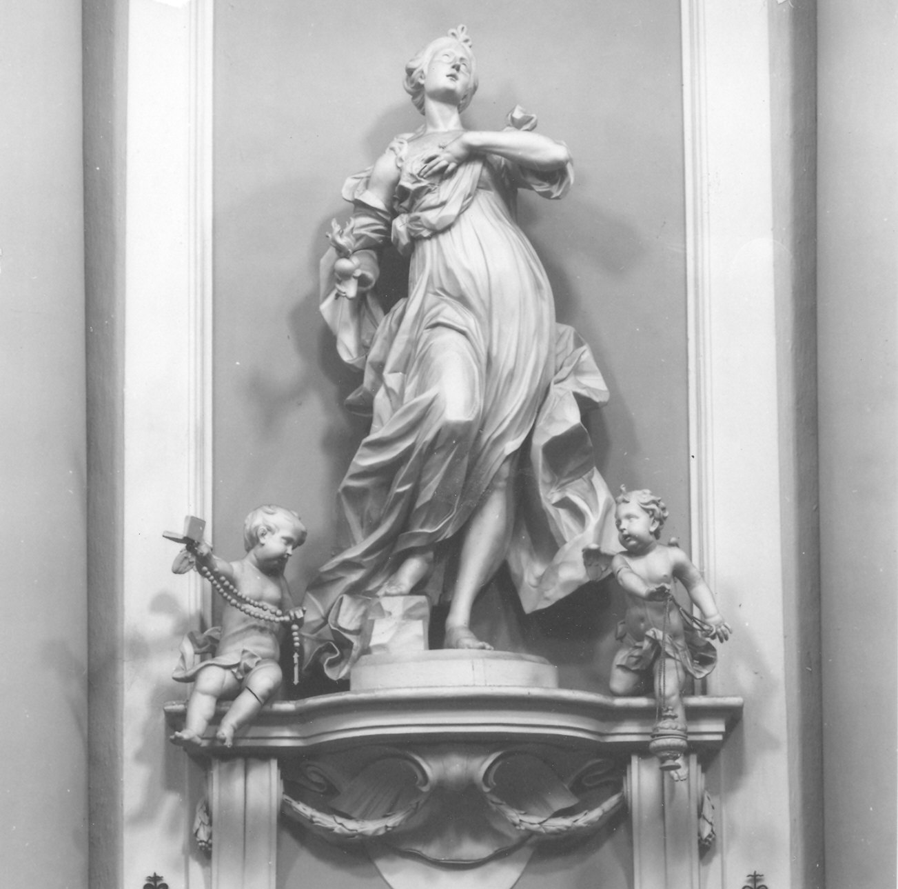 Preghiera con due angeli (statua) di Geernaert Jan Hermansz (metà sec. XVIII)