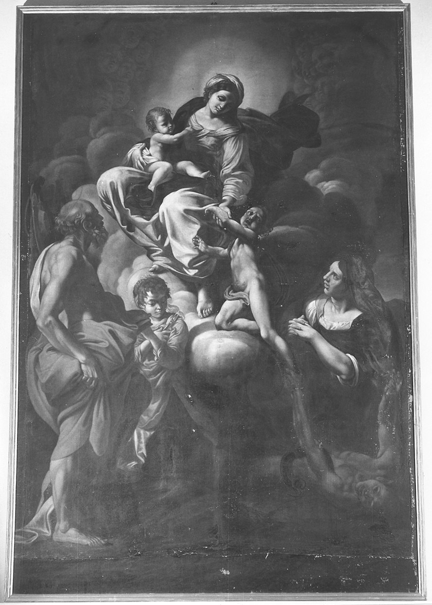 Madonna salva un'anima dal demonio (dipinto) di Avanzini Pietro Antonio (sec. XVIII)