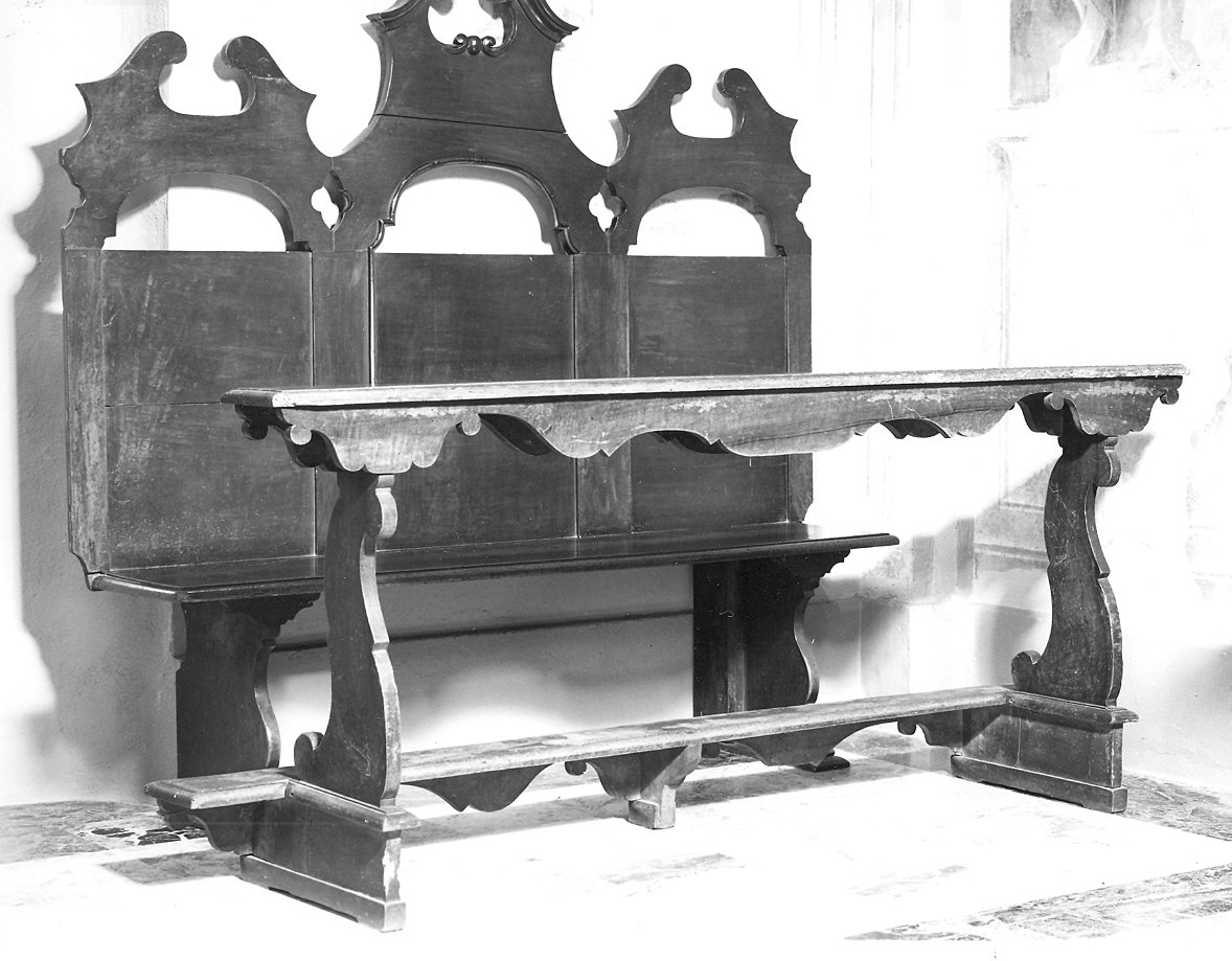 inginocchiatoio - a montanti sagomati, serie - ambito piacentino (sec. XIX)