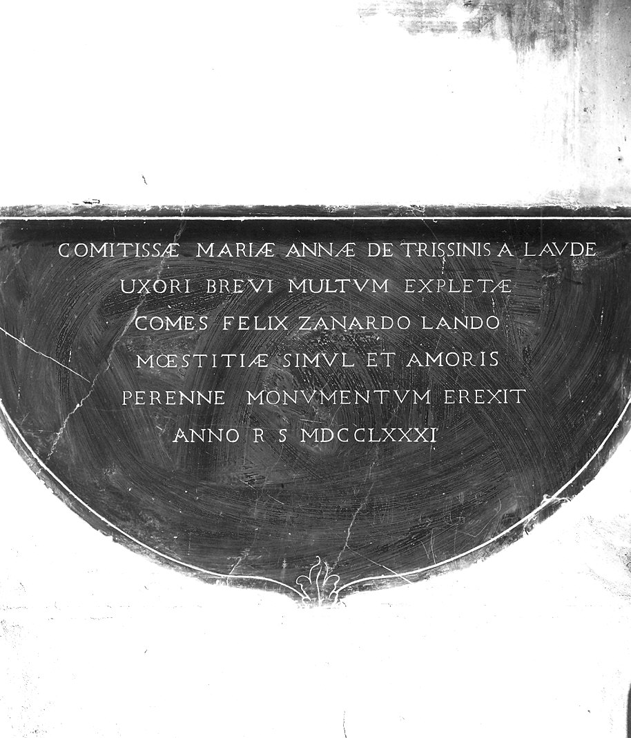 lapide - ambito piacentino (sec. XVIII)