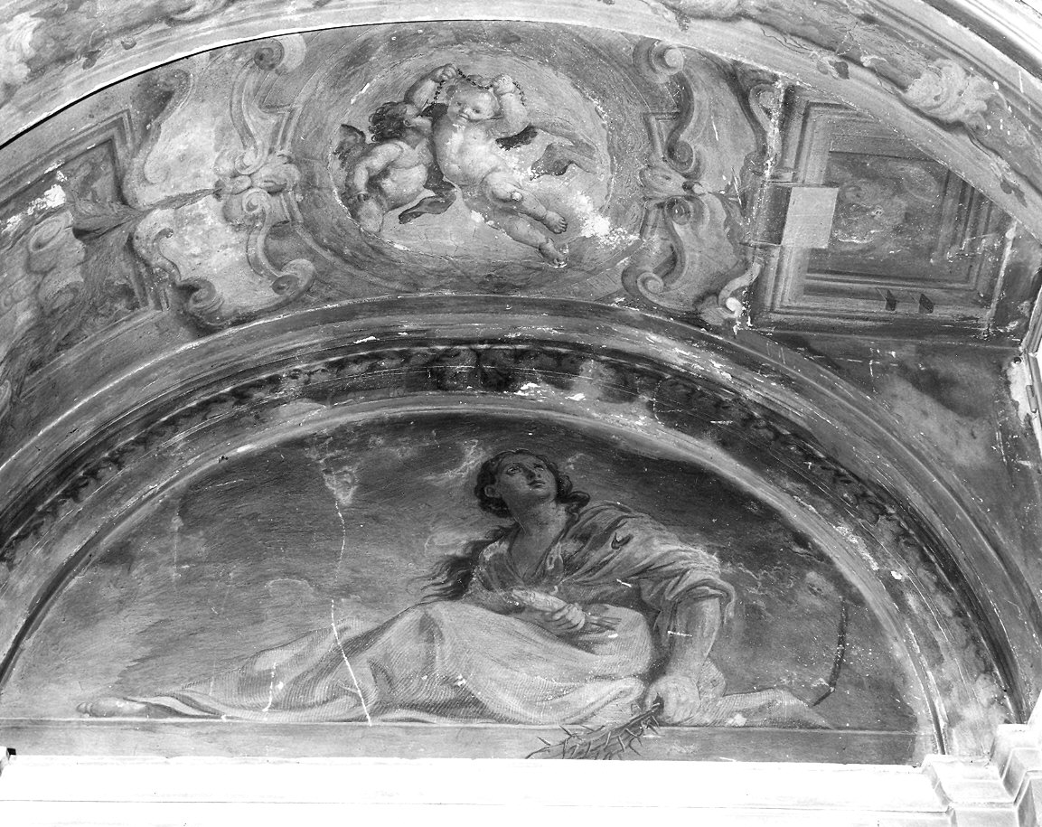 figure allegoriche femminili (decorazione pittorica) di De Longe Robert detto Fiammingo (inizio sec. XVIII)