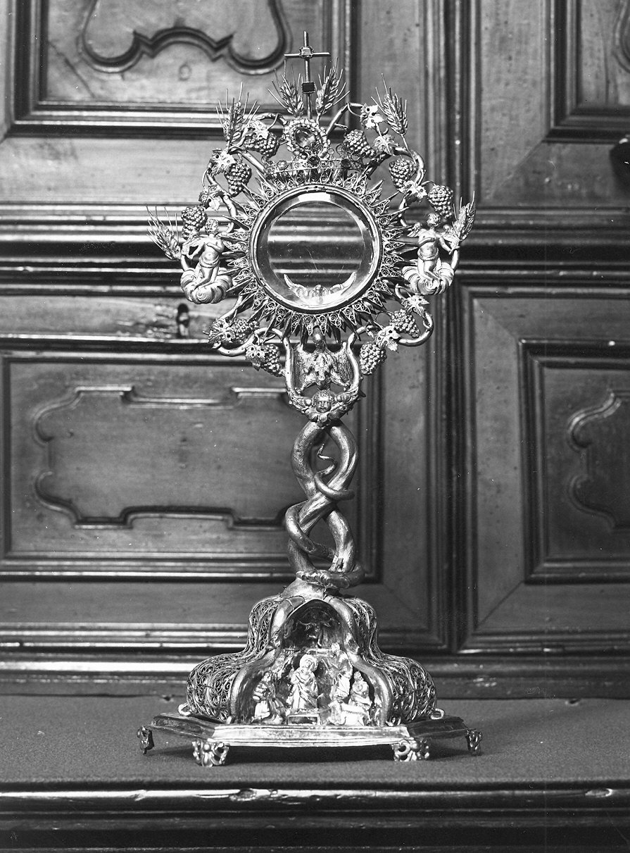 ostensorio - a raggiera - ambito emiliano (sec. XVII)