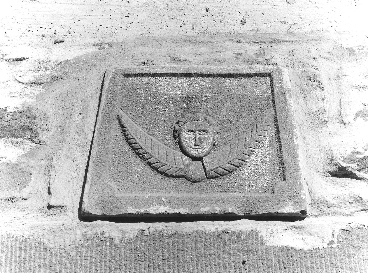 testa alata (formella) - ambito parmense (secc. XVII/ XVIII)