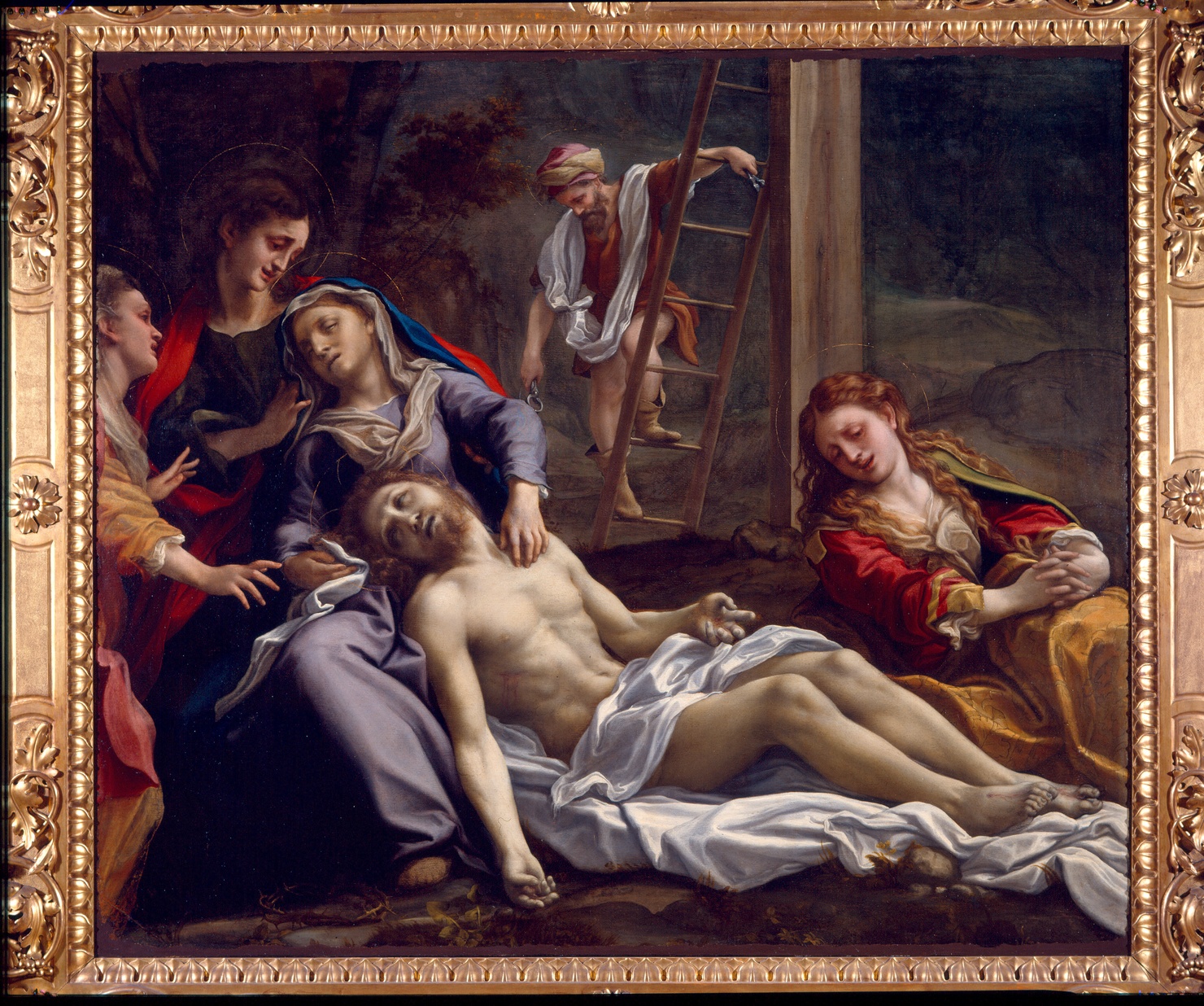 Compianto su Cristo morto (dipinto) di Allegri Antonio detto Correggio (sec. XVI)
