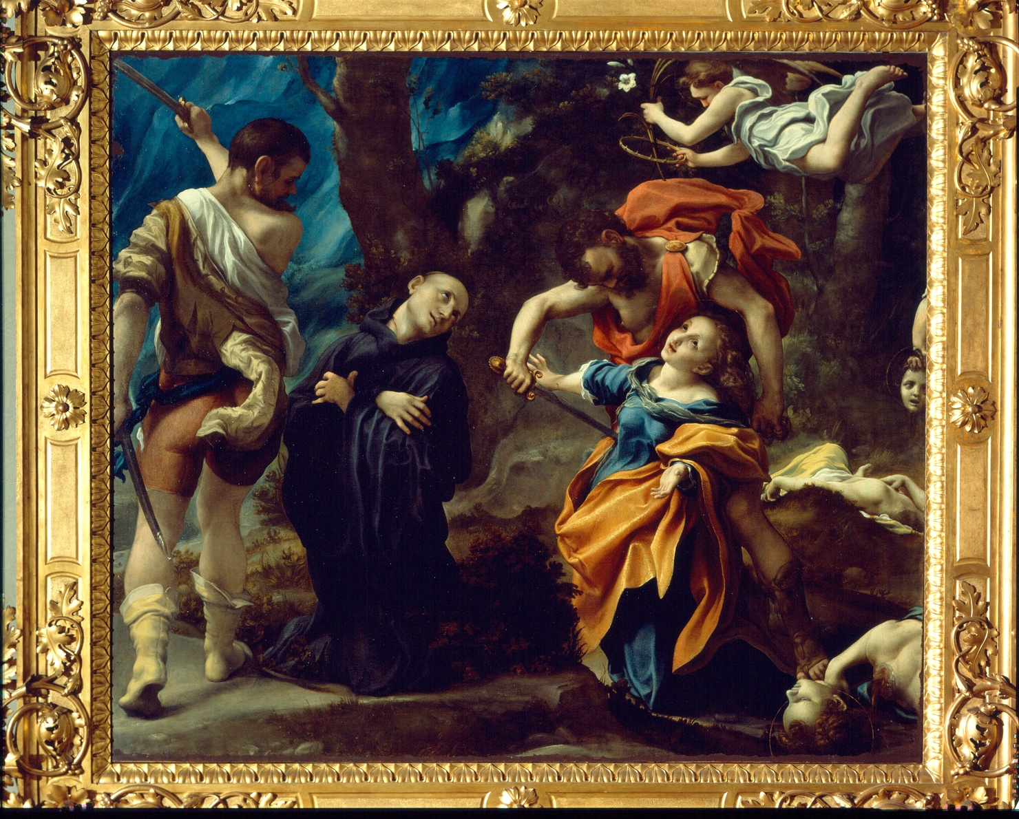 Martirio dei Santi Placido, Flavia, Eutichio e Vittorino (dipinto) di Allegri Antonio detto Correggio (sec. XVI)