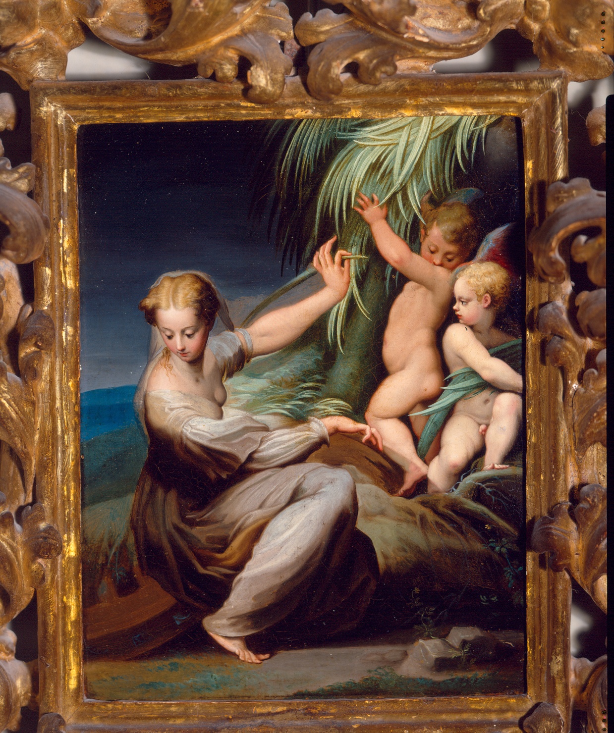 Santa Caterina e angeli (dipinto) - ambito parmense (secondo quarto sec. XVI)