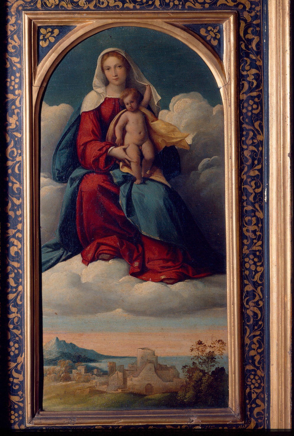 Madonna con Bambino in gloria (dipinto) di Tisi Benvenuto detto Garofalo (sec. XVI)