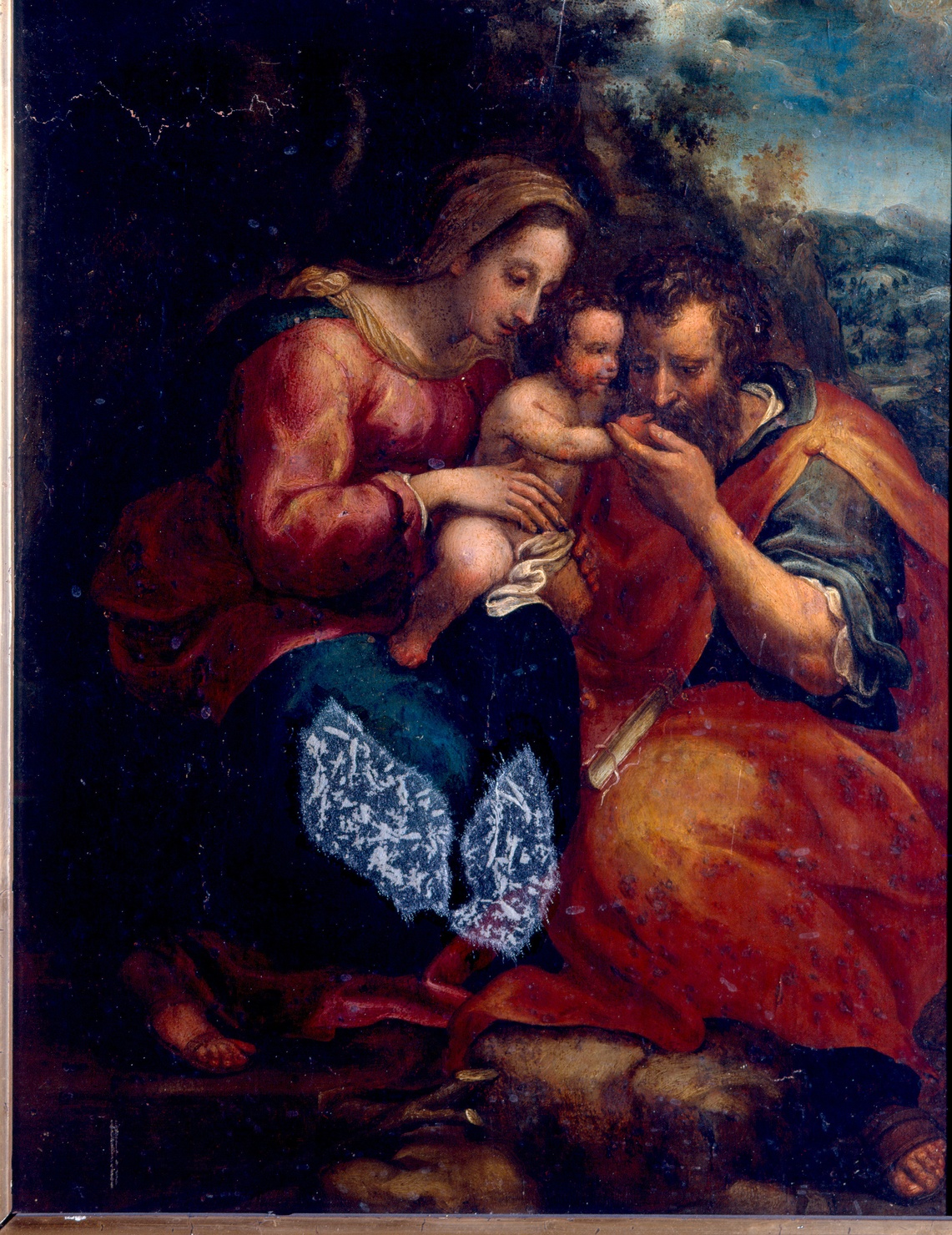 Sacra Famiglia (dipinto) di Filippi Sebastiano detto Bastianino (ultimo quarto sec. XVI)