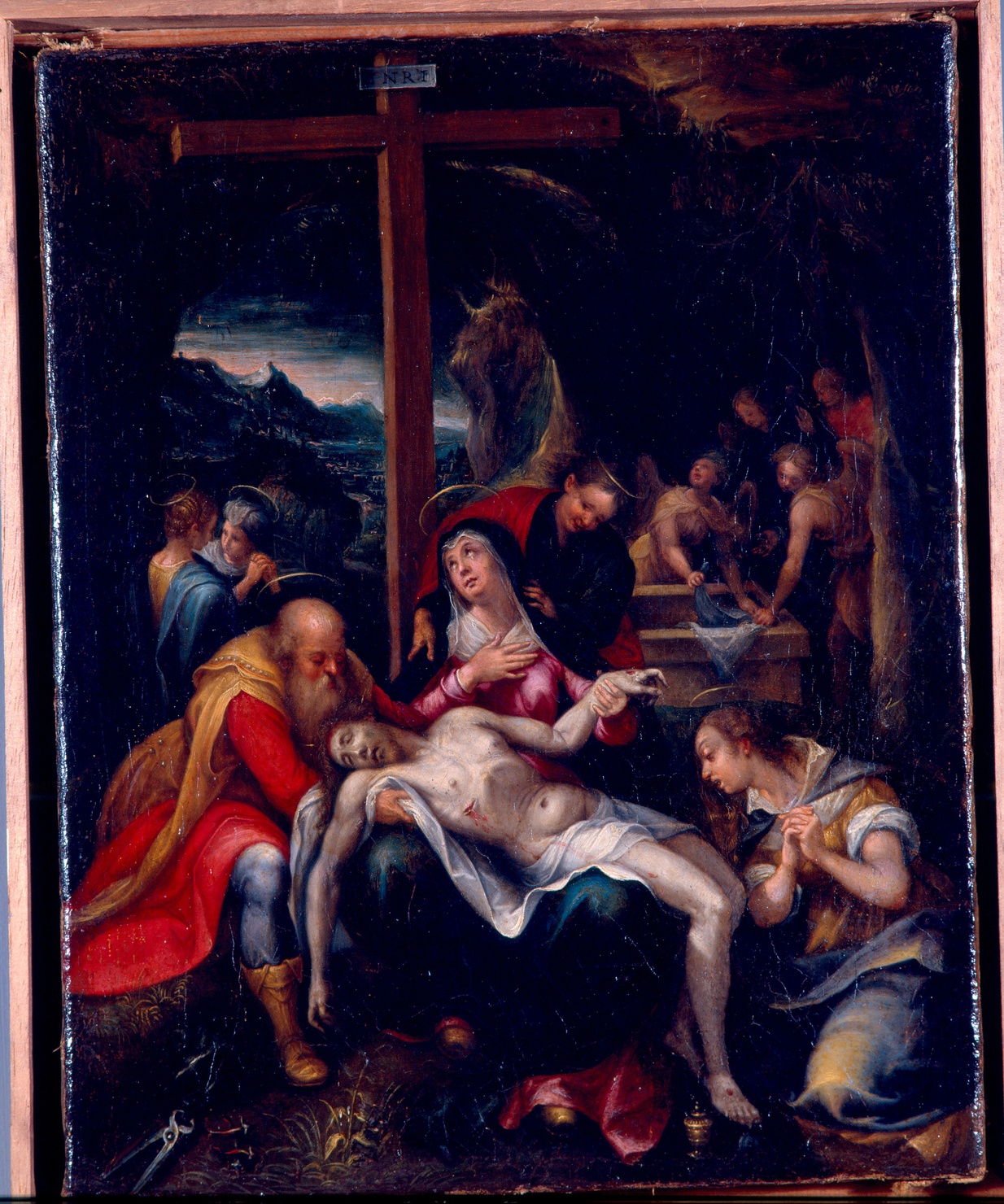 deposizione (dipinto) di Calvaert Denys (fine/inizio secc. XVI/ XVII)