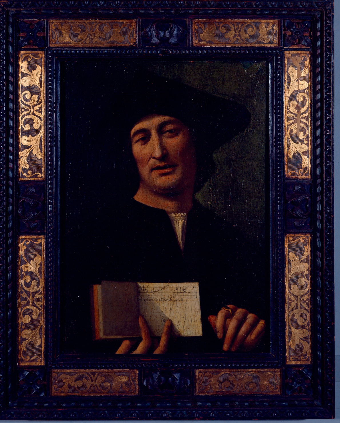 Ritratto di umanista (dipinto) di Mazzola Filippo (attribuito) (sec. XVI)
