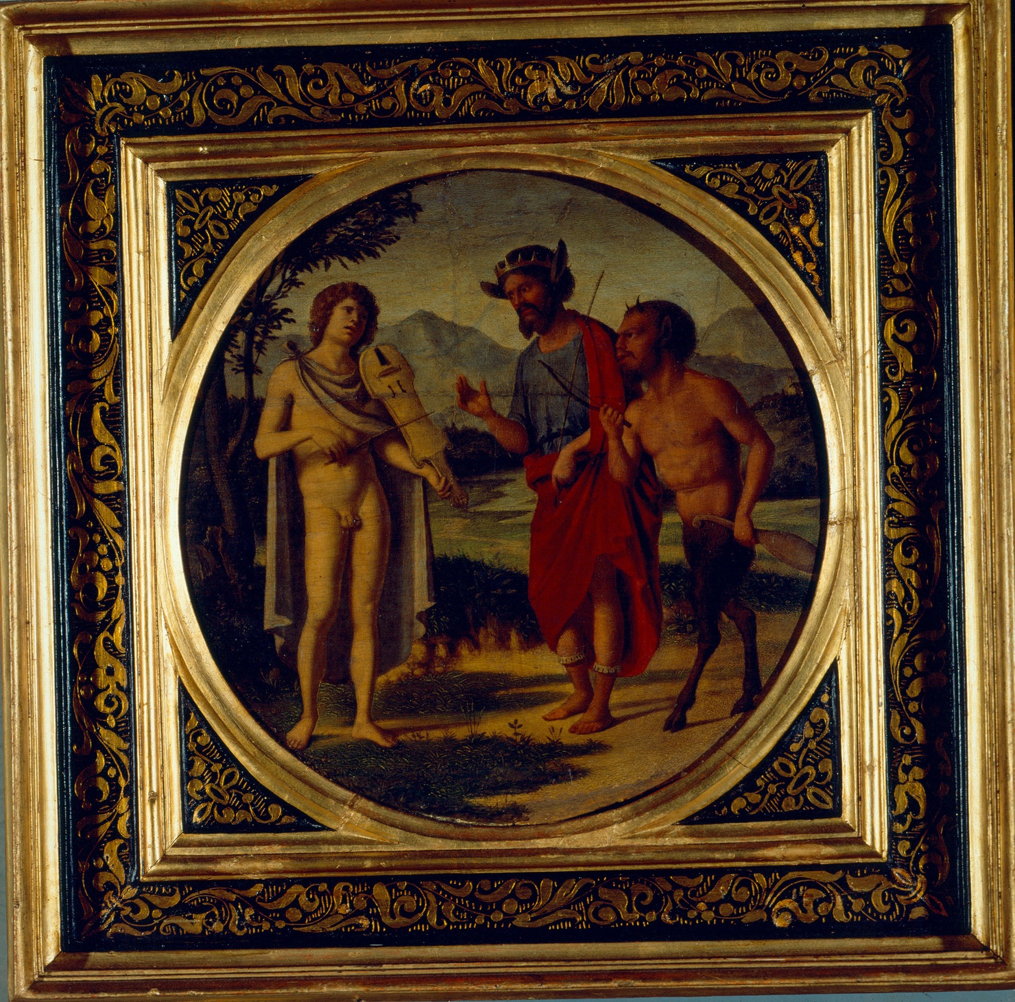 giudizio di Mida (dipinto, frammento) di Cima Giovan Battista detto Cima da Conegliano (sec. XVI)