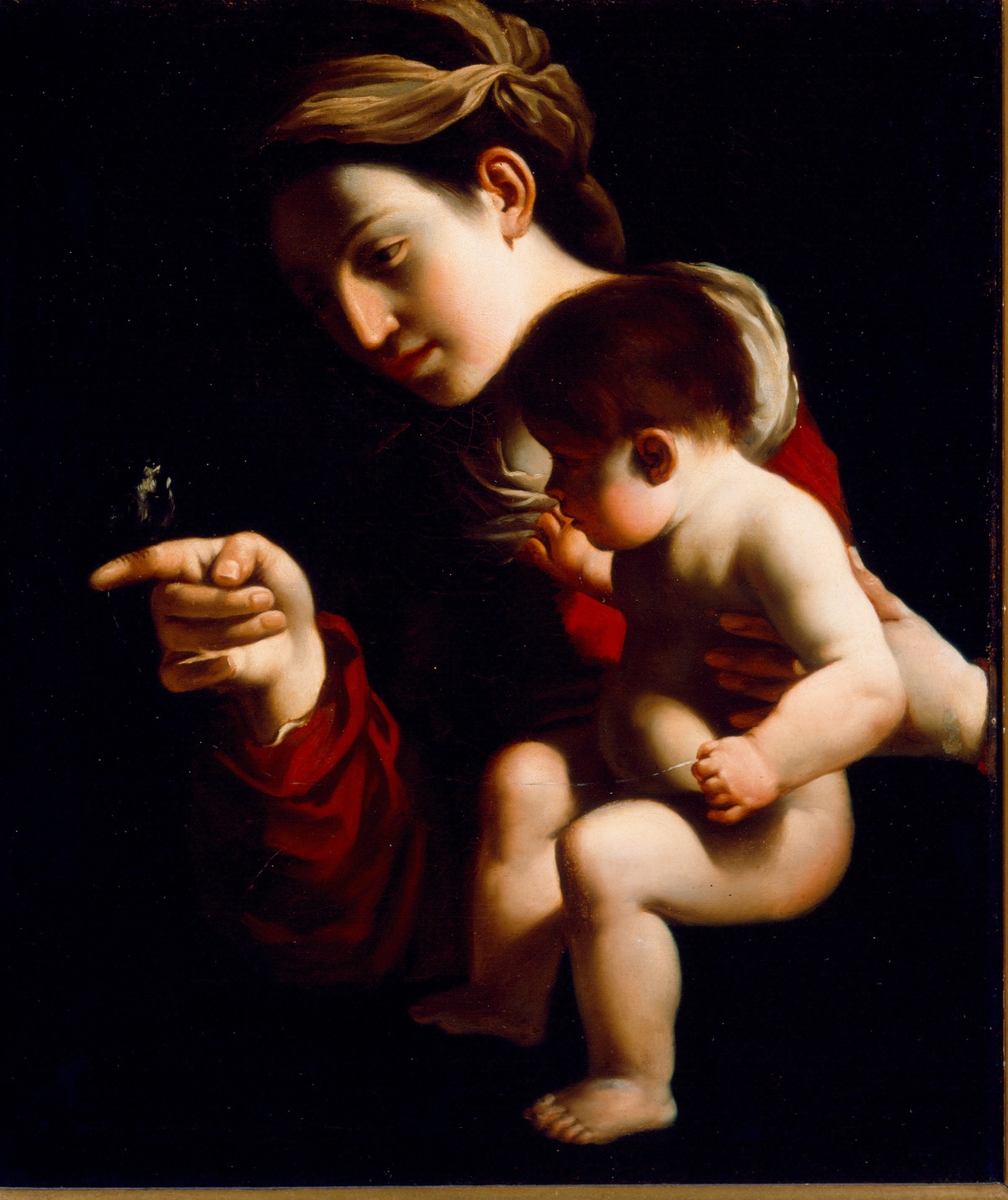 Madonna del passero, Madonna con Bambino (dipinto) - ambito romano (fine/inizio secc. XVII/ XVIII)