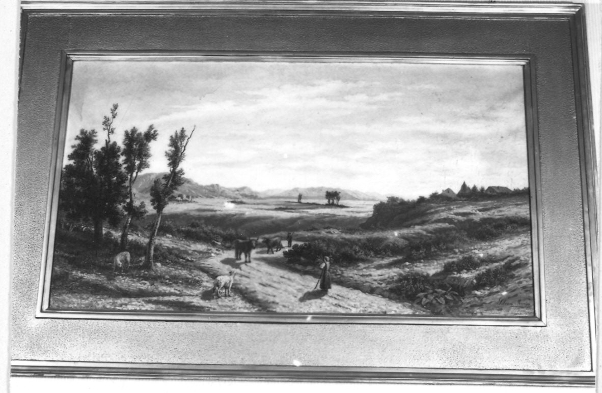 paesaggio (dipinto) di Silvani Mentore (sec. XIX)