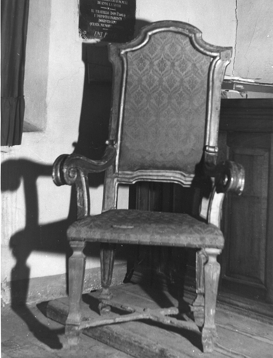 poltrona - da cerimonia - ambito parmense (seconda metà sec. XVIII)
