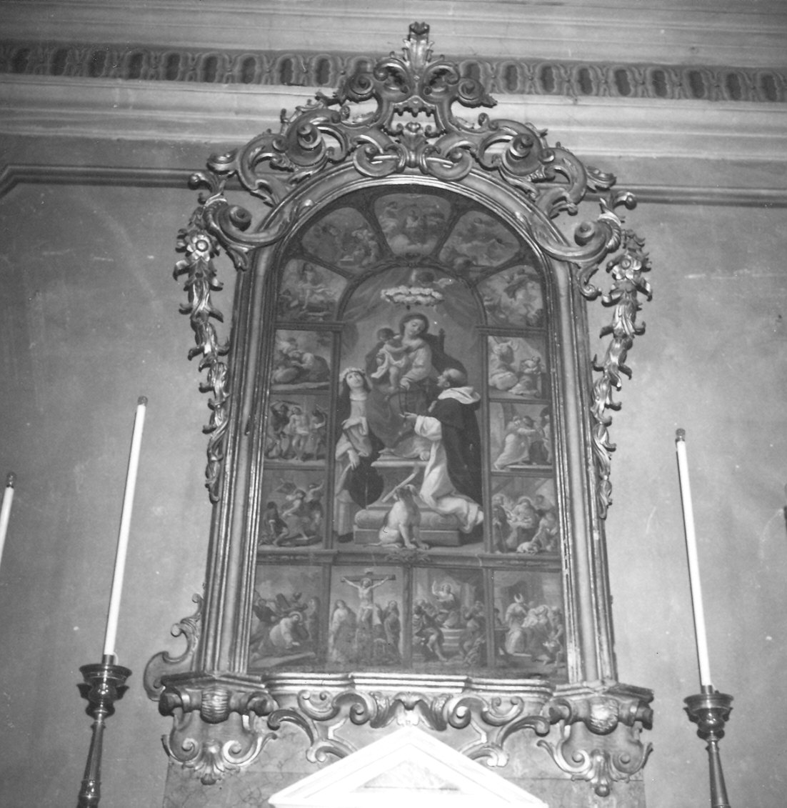 Madonna del Rosario (dipinto) di Peroni Giuseppe (sec. XVIII)
