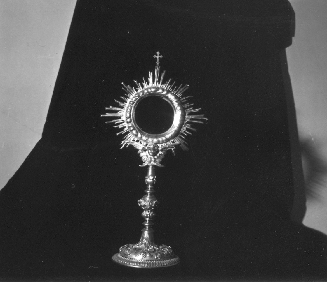 ostensorio - a raggiera - ambito parmense (metà sec. XVIII)