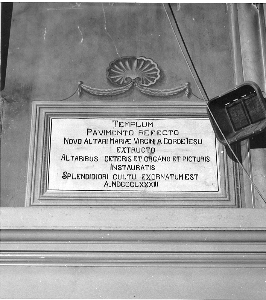 lapide commemorativa - ambito parmense (sec. XIX)