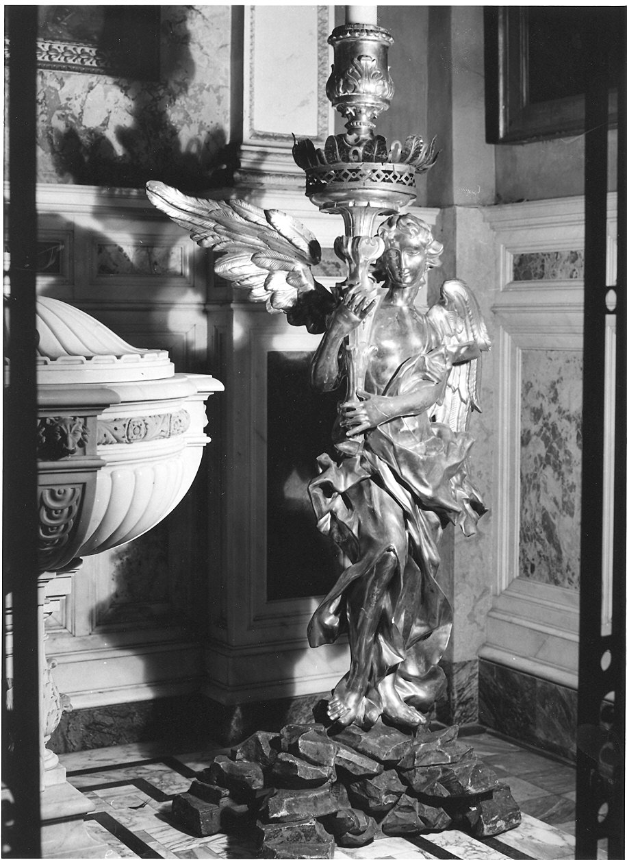 candelabro - a statua - ambito parmense (inizio sec. XVIII)