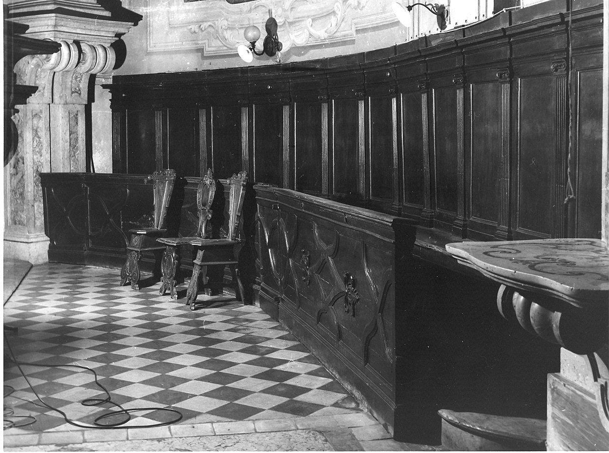 stalli del coro - ambito parmense (sec. XVIII)