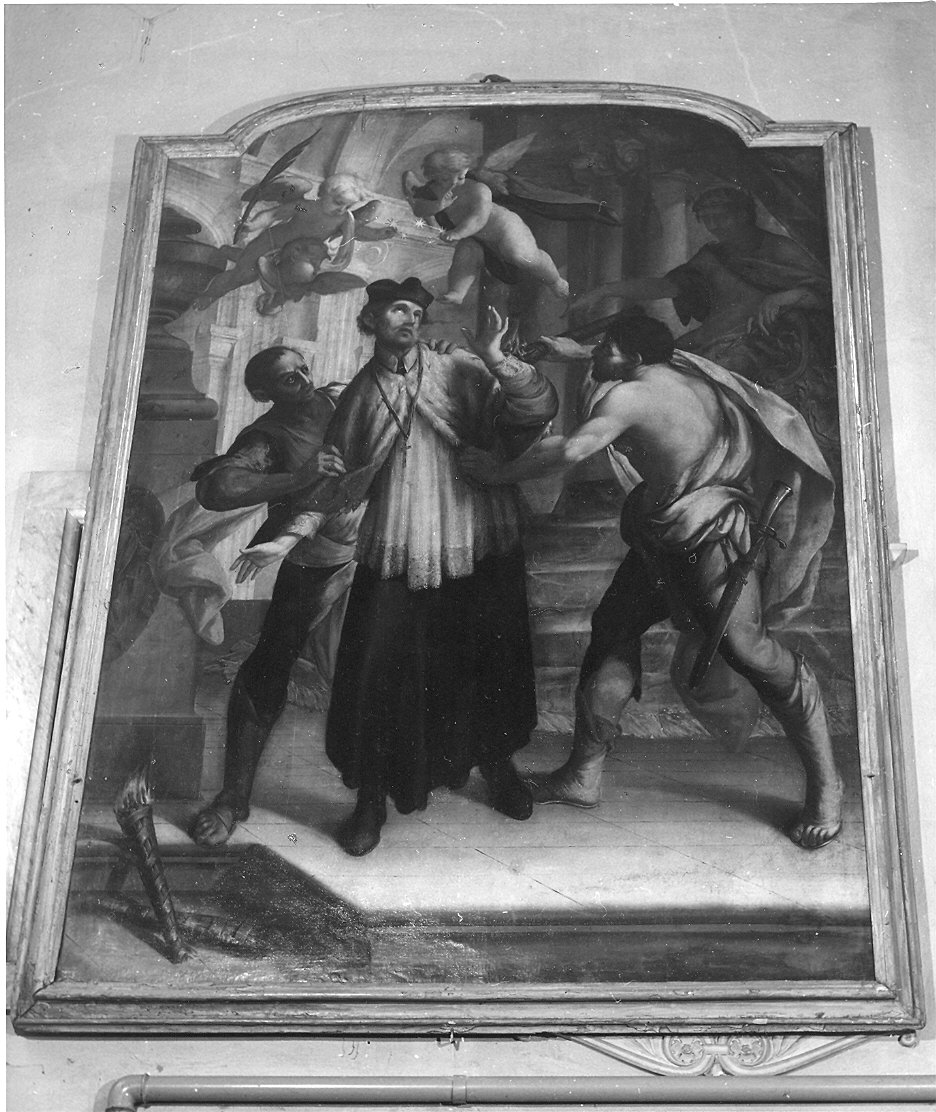 Martirio di San Giovanni Nepomuceno (dipinto) di Rubini Pietro (attribuito) (metà sec. XVIII)