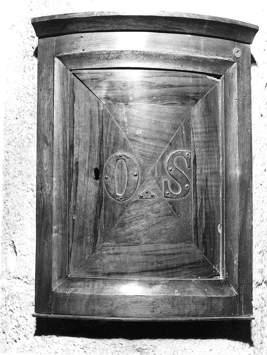 anta di armadietto per oli santi - ambito piacentino (prima metà sec. XX)