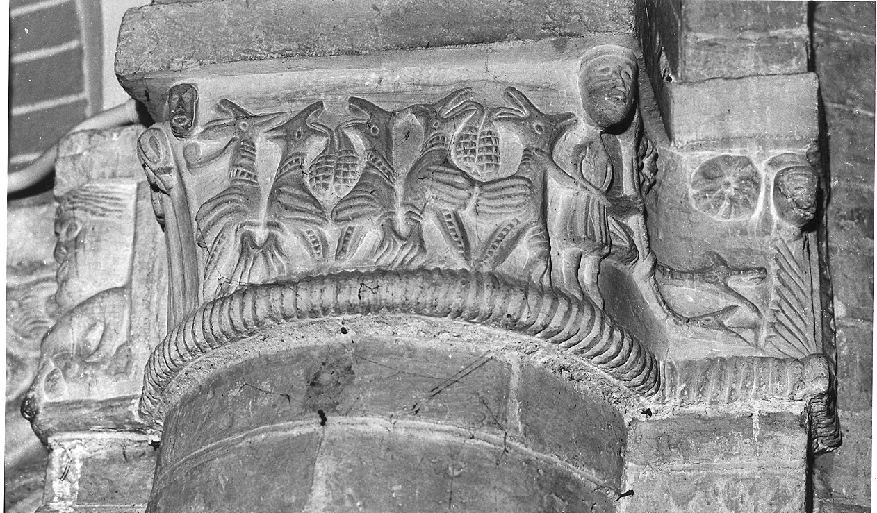 capitello di pilastro - ambito parmense (primo quarto sec. XIII)