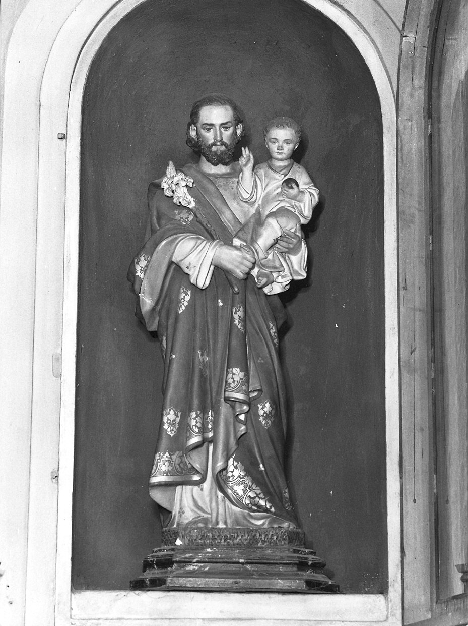 San Giuseppe e Gesù Bambino (statua) - ambito piacentino (fine/inizio secc. XIX/ XX)