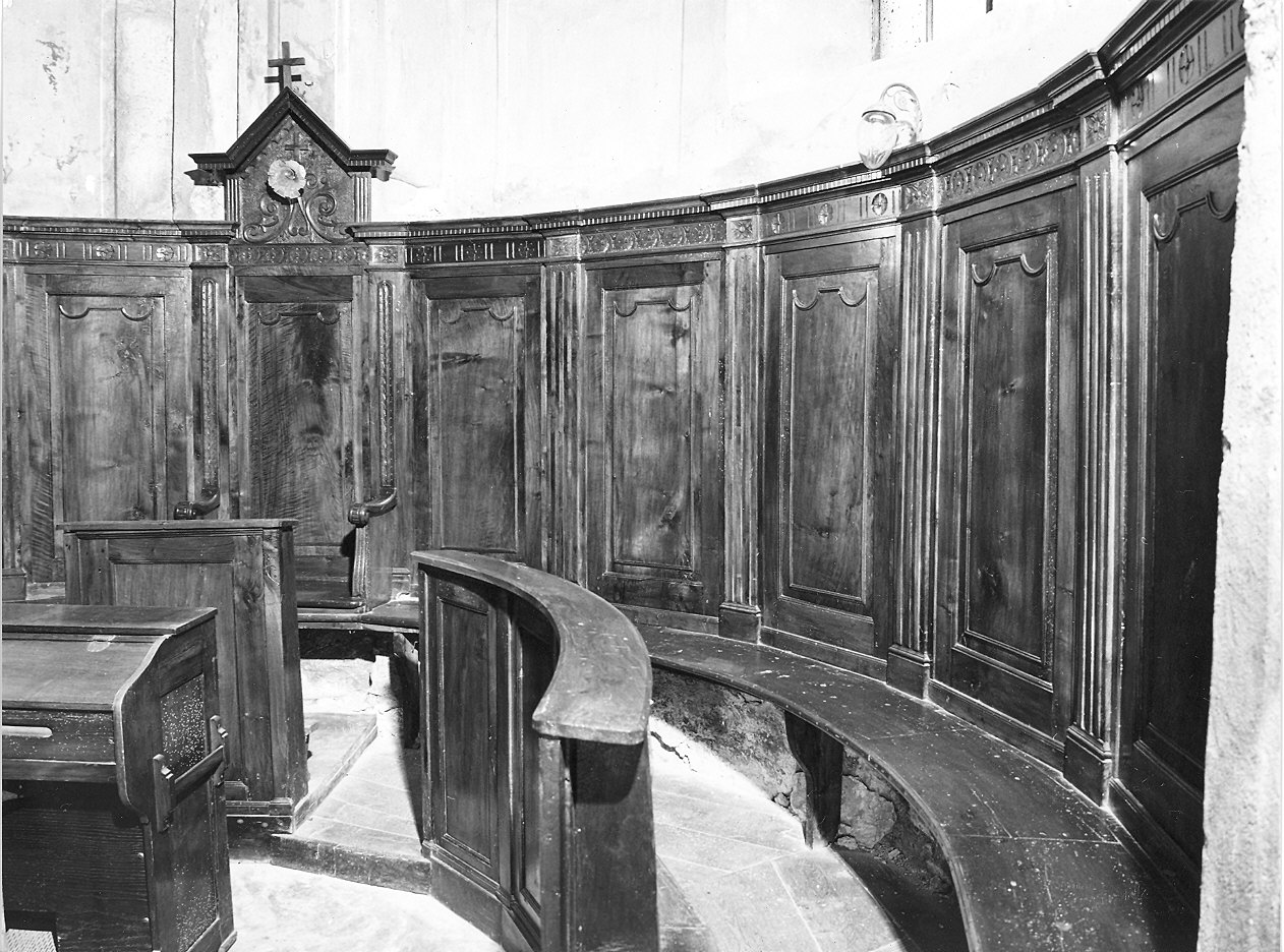 stalli del coro - ambito piacentino (prima metà sec. XIX)