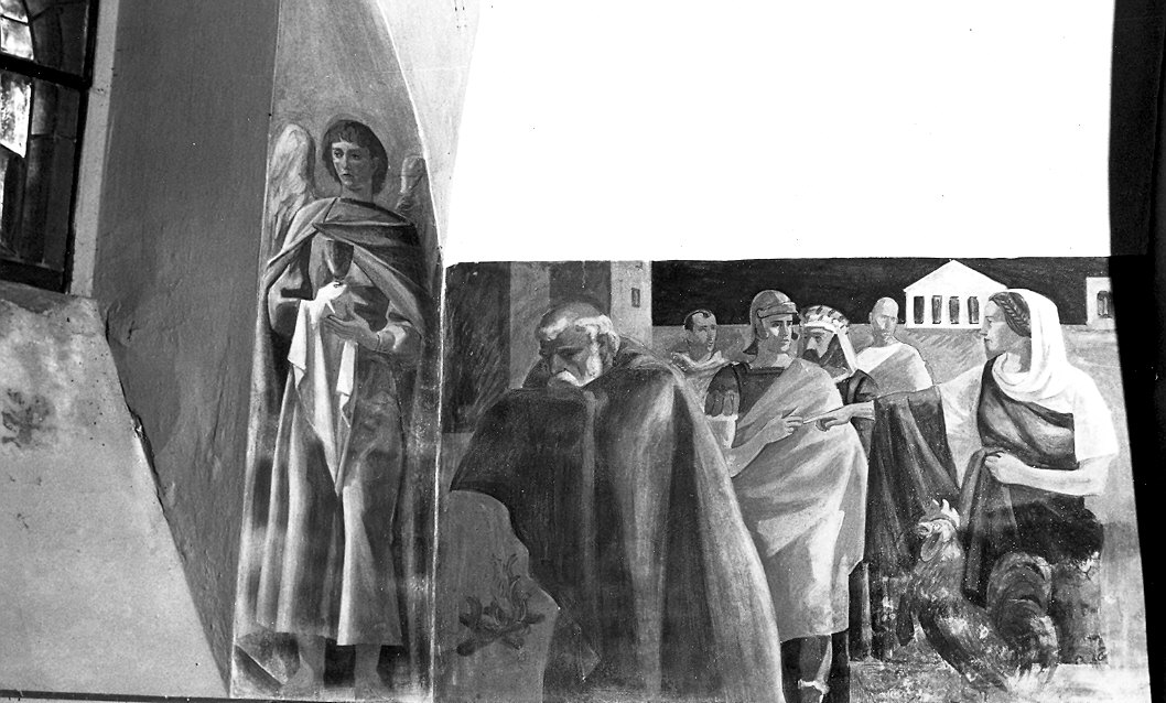 negazione di San Pietro (dipinto, ciclo) di Ricchetti Luciano (sec. XX)