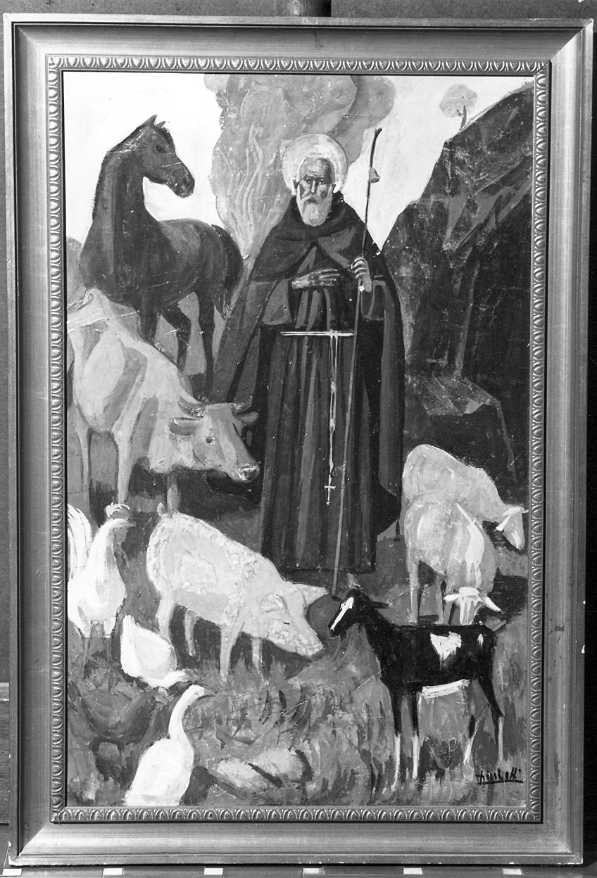 Sant'Antonio Abate (dipinto) di Ricchetti Luciano (sec. XX)